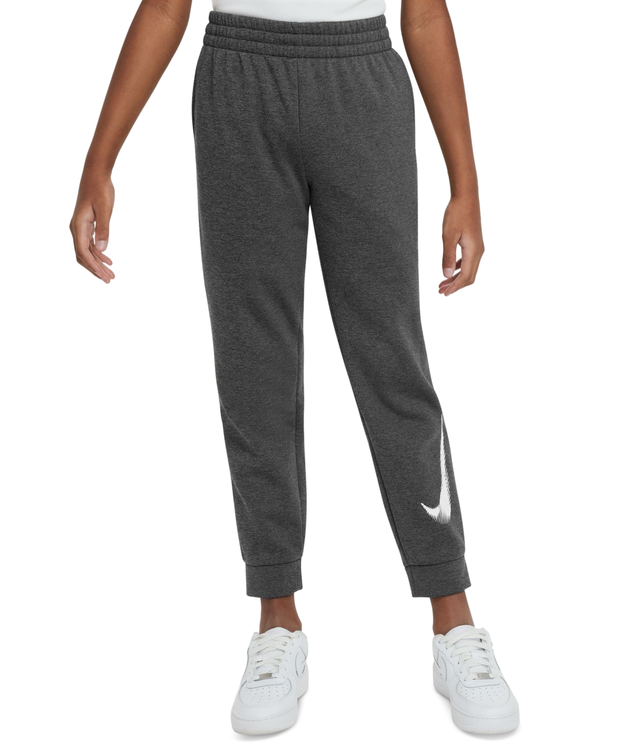 Nike Big Kids Therma-fit Fleece Training Joggers -anthracite/white