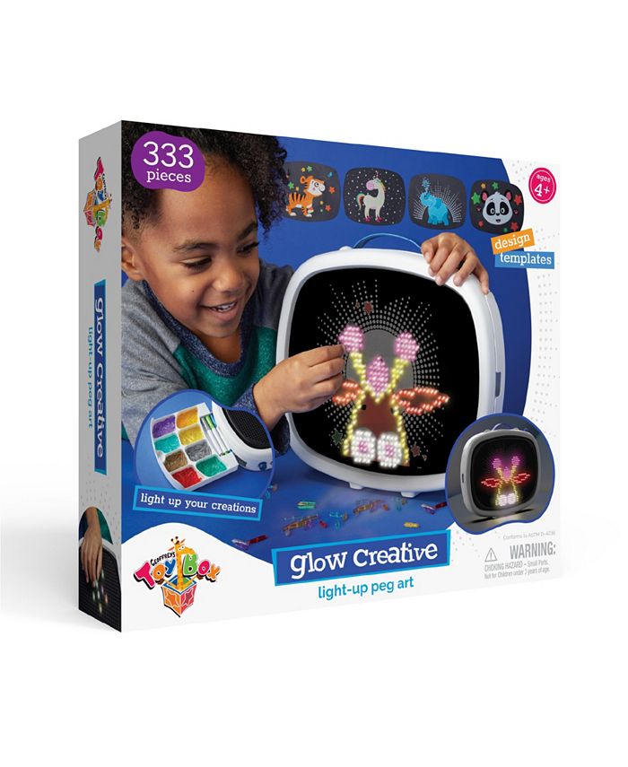 Geoffrey's Toy Box Glow Creative LightUp 333 Pieces Peg Art, Created