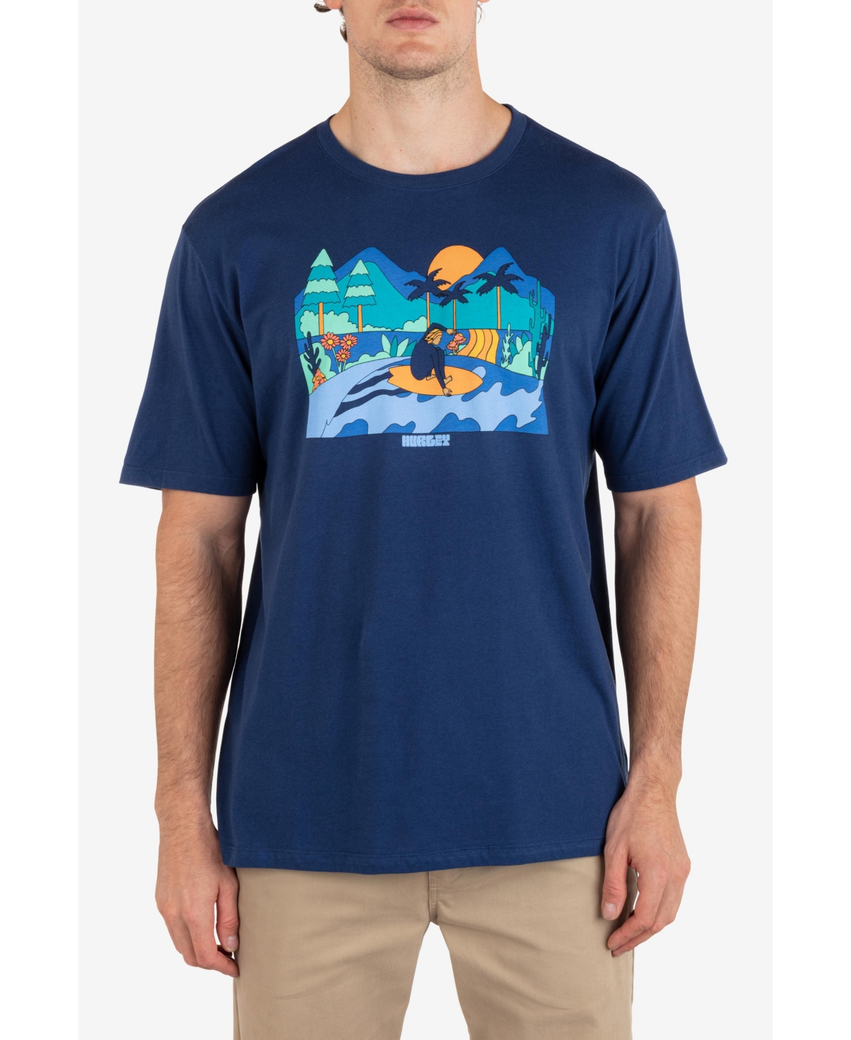 Hurley Men's Everyday Sur Surf Short Sleeve T-shirt In Blue Void