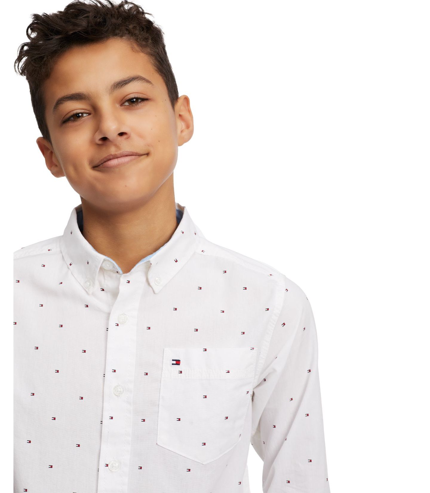 Детская рубашка Tommy Hilfiger Big Boys Fred All Over Print Button-Down — фото 1