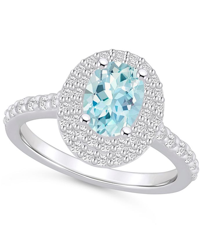Macy's aquamarine sales ring