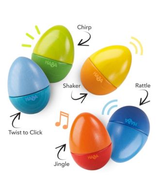 Musical Eggs - 5 Wooden Toy Eggs with Acoustic Sounds