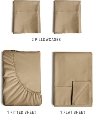 4 Piece 100% Cotton 400 Thread Count Sheet Set - Full