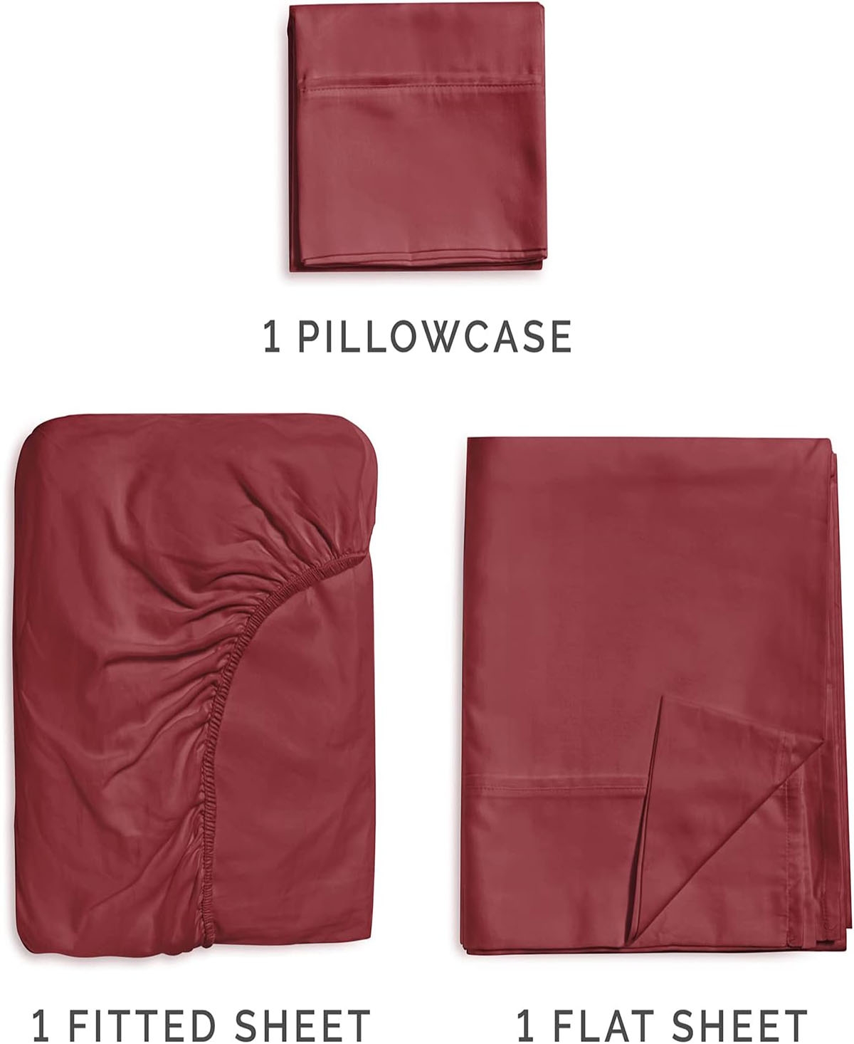 Cgk Unlimited 3 Piece 100% Cotton 400 Thread Count Sheet Set -