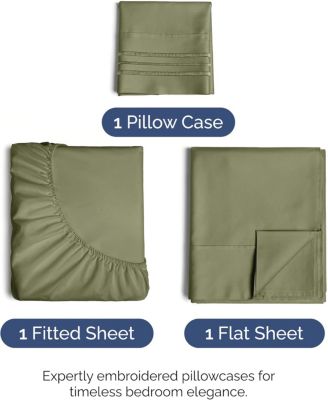 3 Piece Microfiber Sheet Set - Twin Extra Long