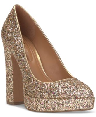 Jessica Simpson Glynis P Block Heel Sequin Pumps Macy s