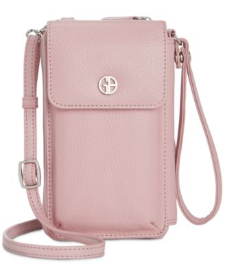 Giani Bernini - Softy Leather Tech Crossbody Wallet, Created for Macy's