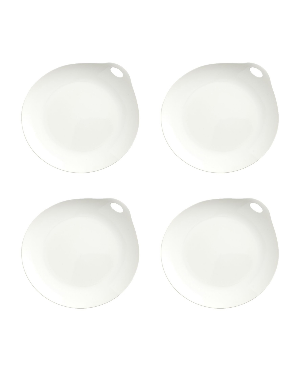 Portables 4 Piece Dinner Plates, Service for 4 - White