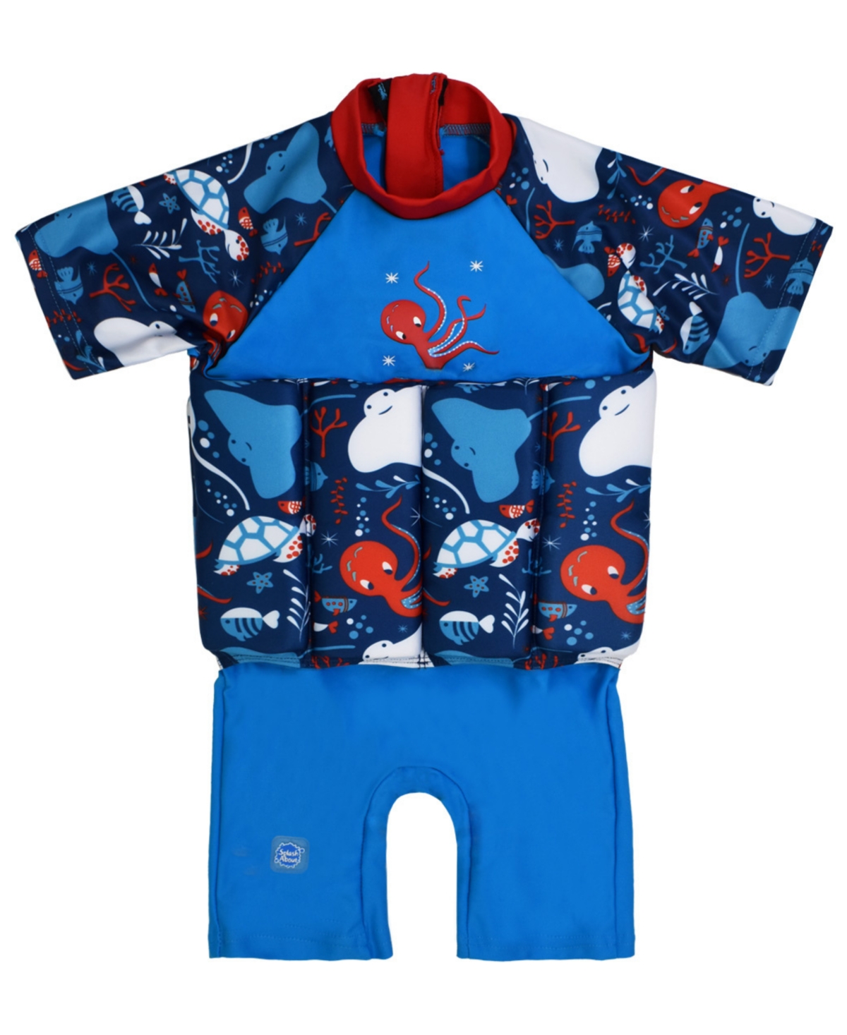 Splash About Kids' Toddler Boys Sea Printed Sleeved Floatsuit In Sea Life