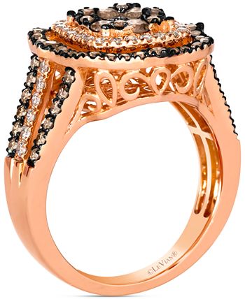 Le Vian Chocolate Diamond & Nude Diamond Halo Cluster Ring (1-1/2 ct. t