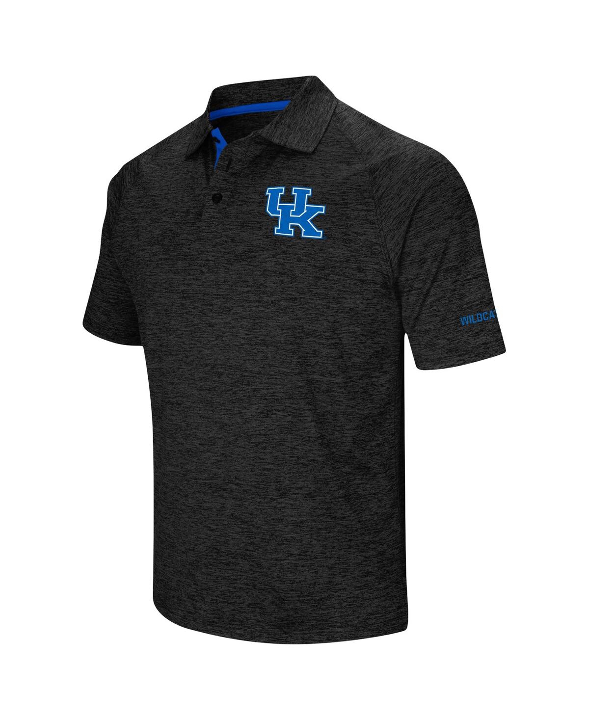 Colosseum Men's  Black Kentucky Wildcats Down Swing Raglan Polo Shirt In Black