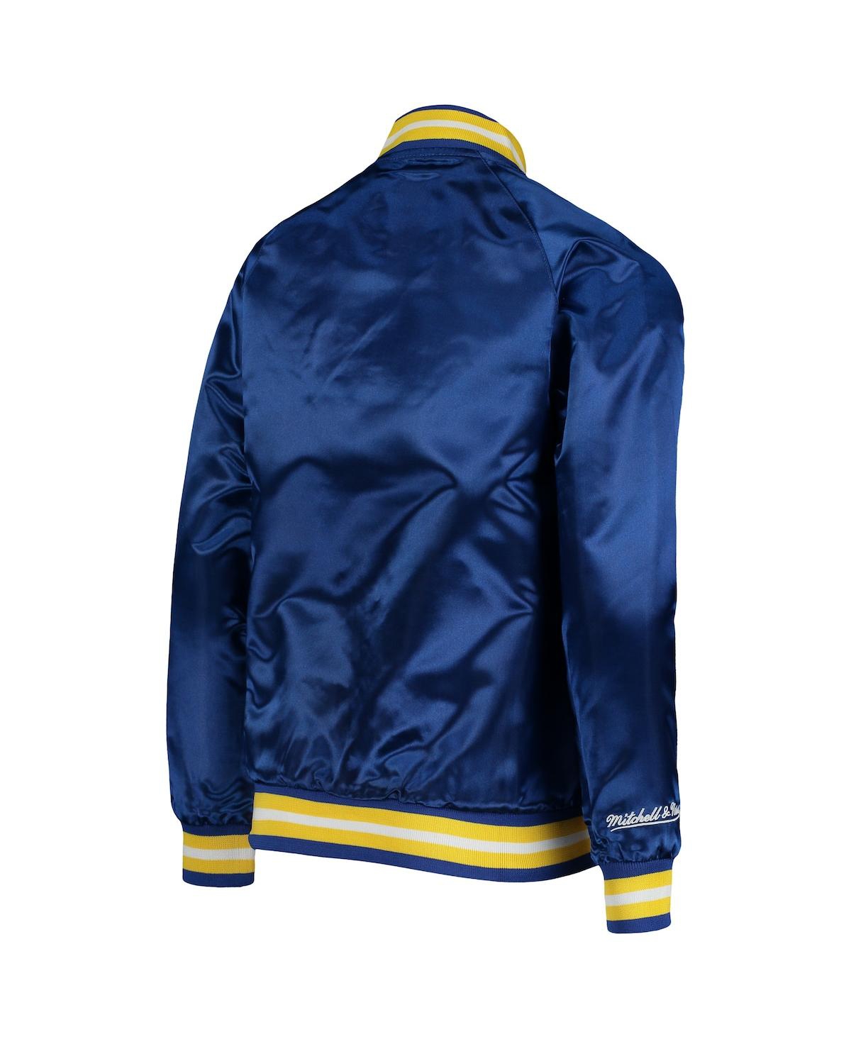 Mitchell & Ness Big Boys  Royal Golden State Warriors Hardwood Classics Satin Raglan Full-snap Jacket In Royal
