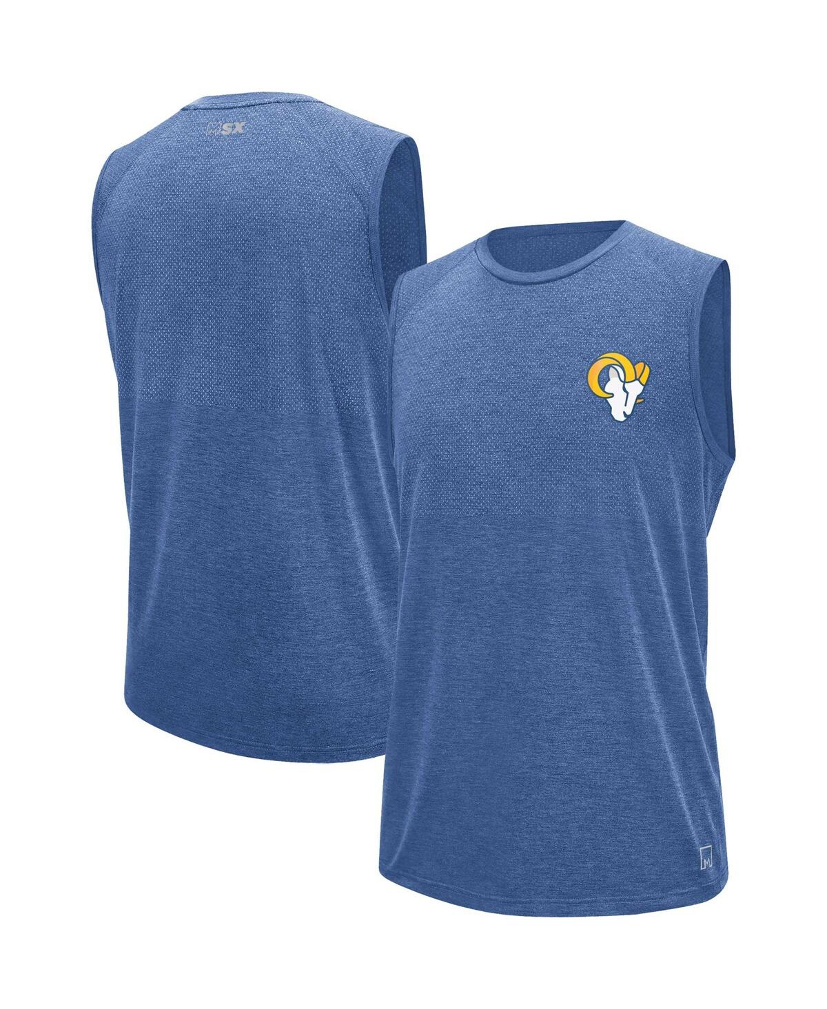 Msx By Michael Strahan Men's  Royal Los Angeles Rams Warm Up Sleeveless T-shirt