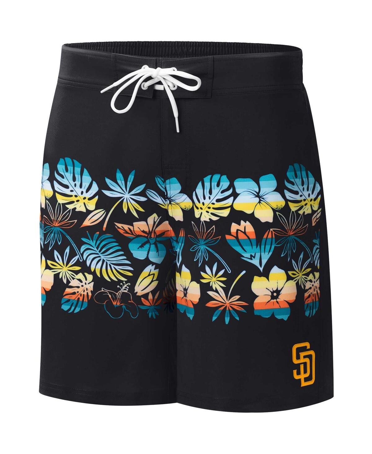 Men's G-iii Sports by Carl BanksSan Diego Padres Breeze Volley Swim Shorts - Black