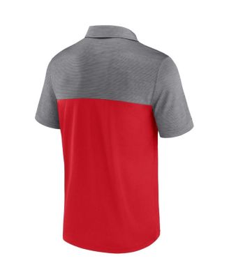 Men's Red, Gray Wisconsin Badgers Polo Shirt