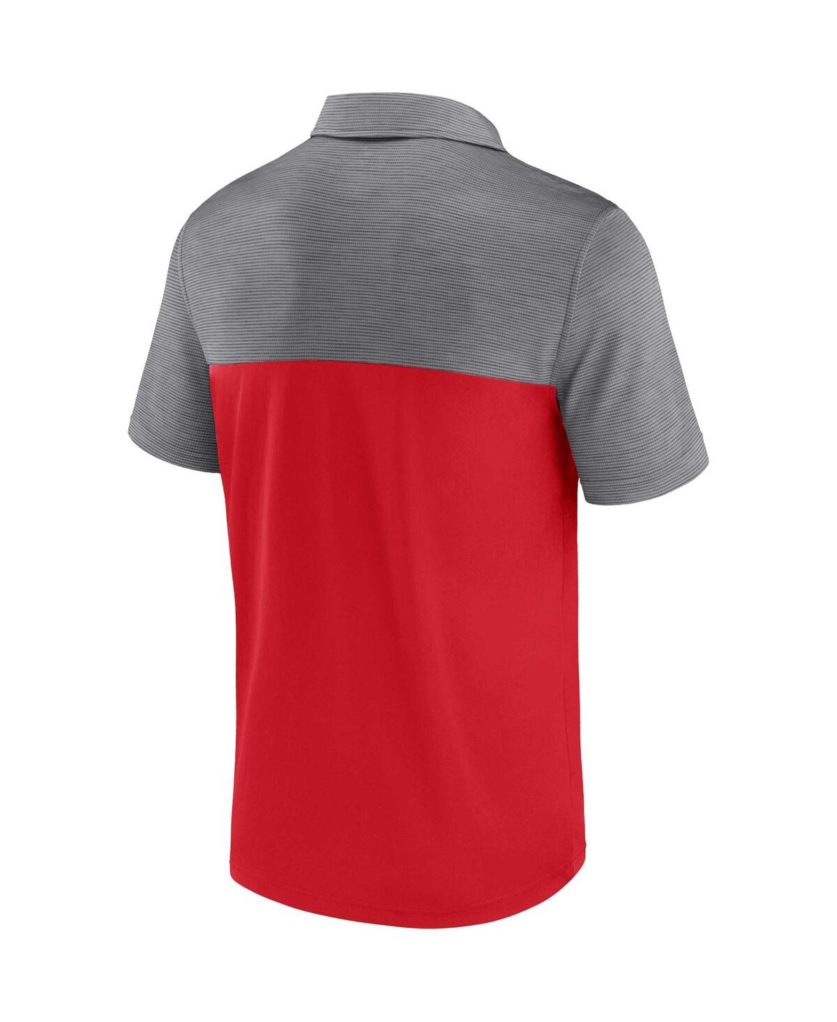 Men's Fanatics Gray Wisconsin Badgers Polo Shirt - Gray