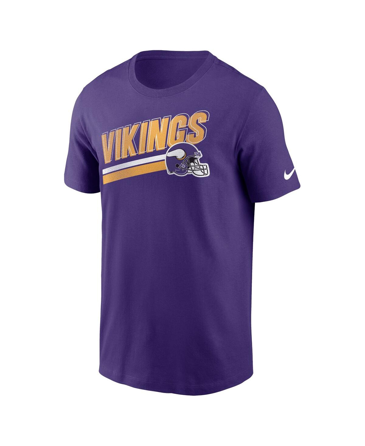 Shop Nike Men's  Purple Minnesota Vikings Essential Blitz Lockup T-shirt