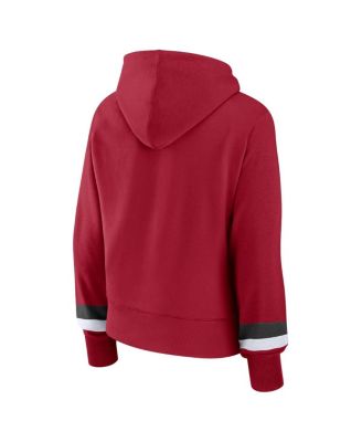 Women's Red Tampa Bay Buccaneers Over Under Pullover Hoodie