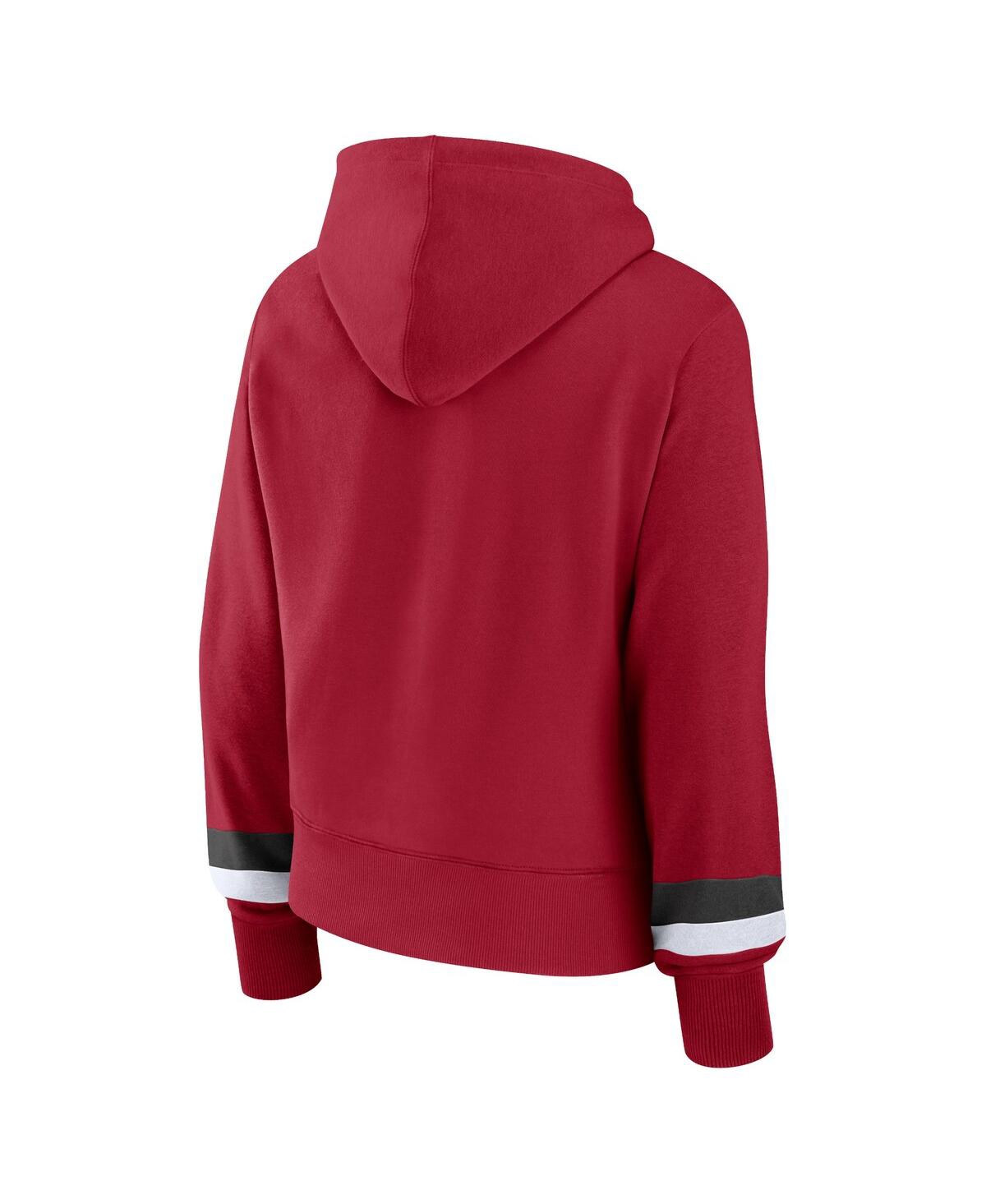 Fanatics Women's  Red Tampa Bay Buccaneers Over Under Pullover Hoodie In Red