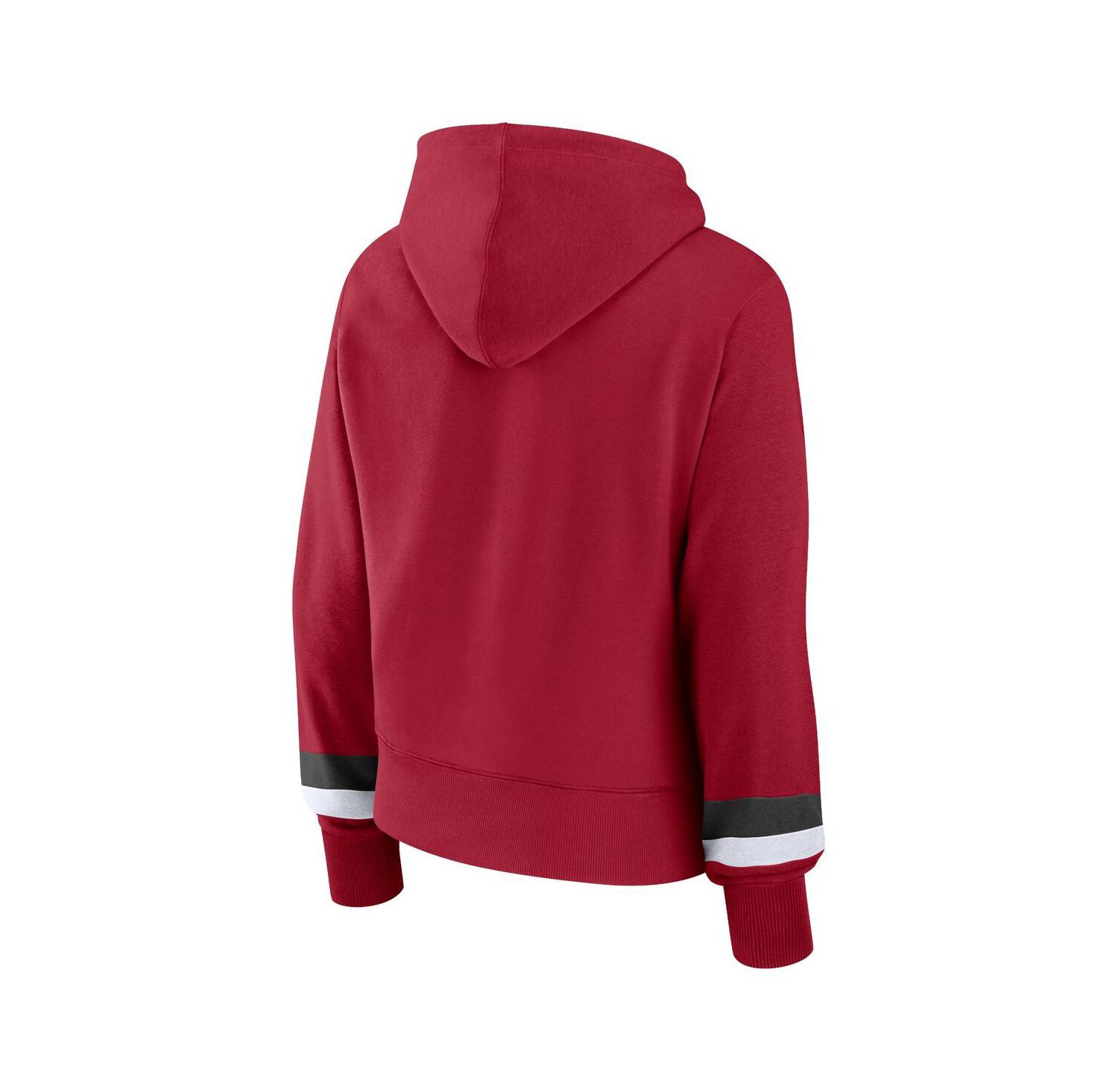Women's Red Tampa Bay Buccaneers Over Under Pullover Hoodie