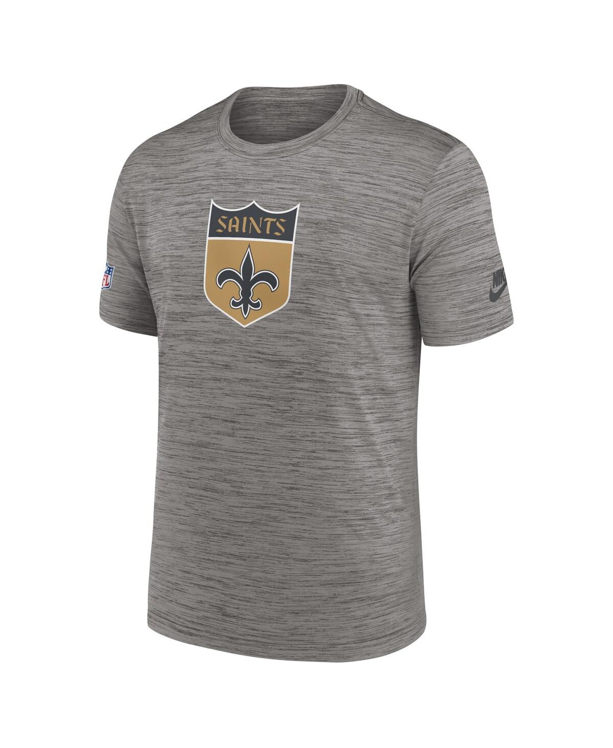Nike Men's Gray New Orleans Saints Velocity Alternate Logo Performance T-shirt In Heather Charcoal