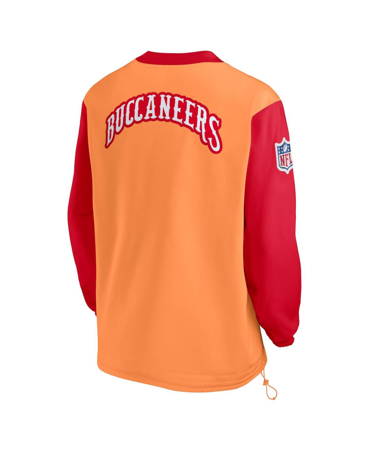 Shop Nike Men's  Orange Tampa Bay Buccaneers Throwback V-neck Pullover Windbreaker