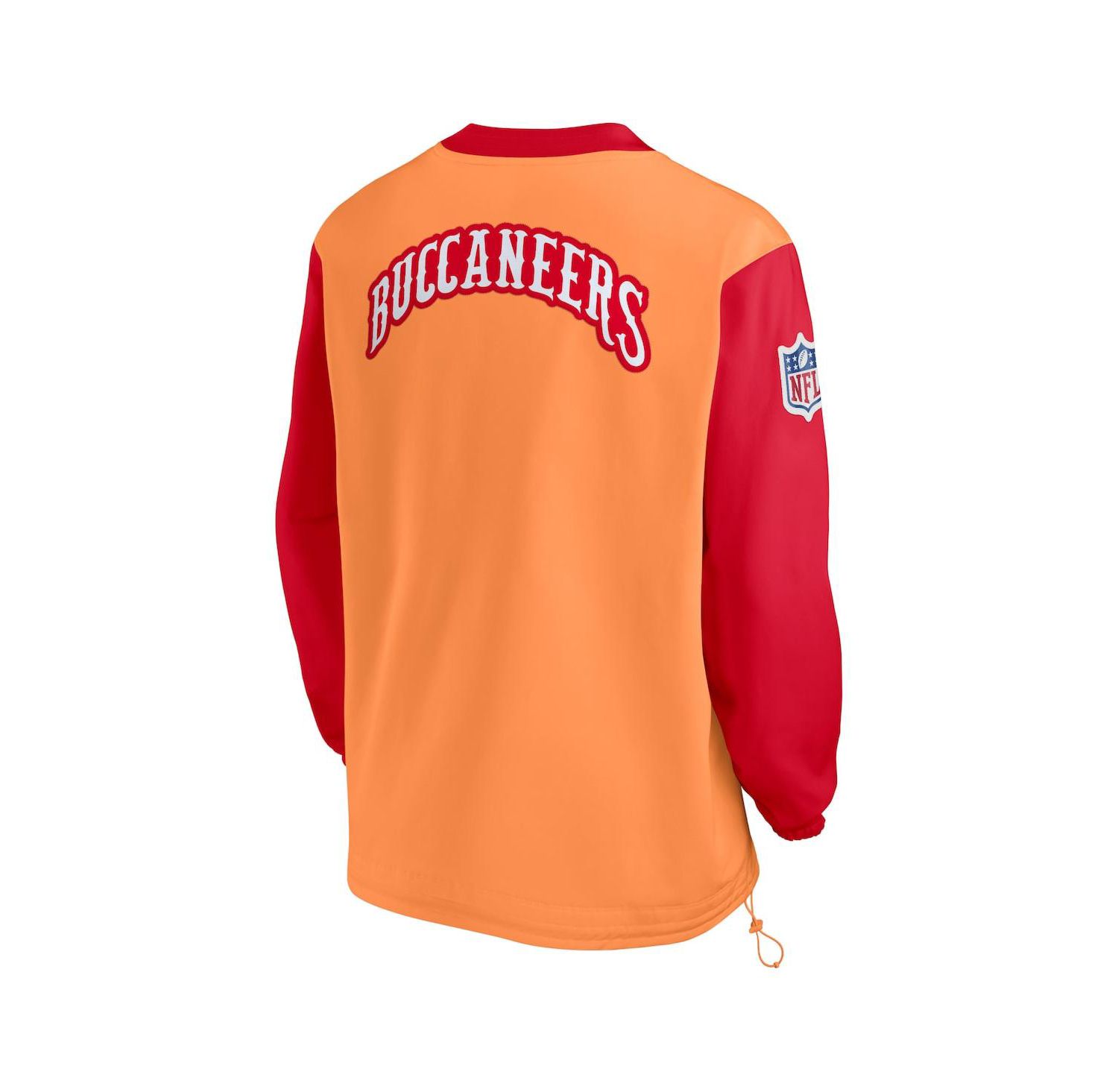 Men's Orange Tampa Bay Buccaneers Throwback V-Neck Pullover Windbreaker