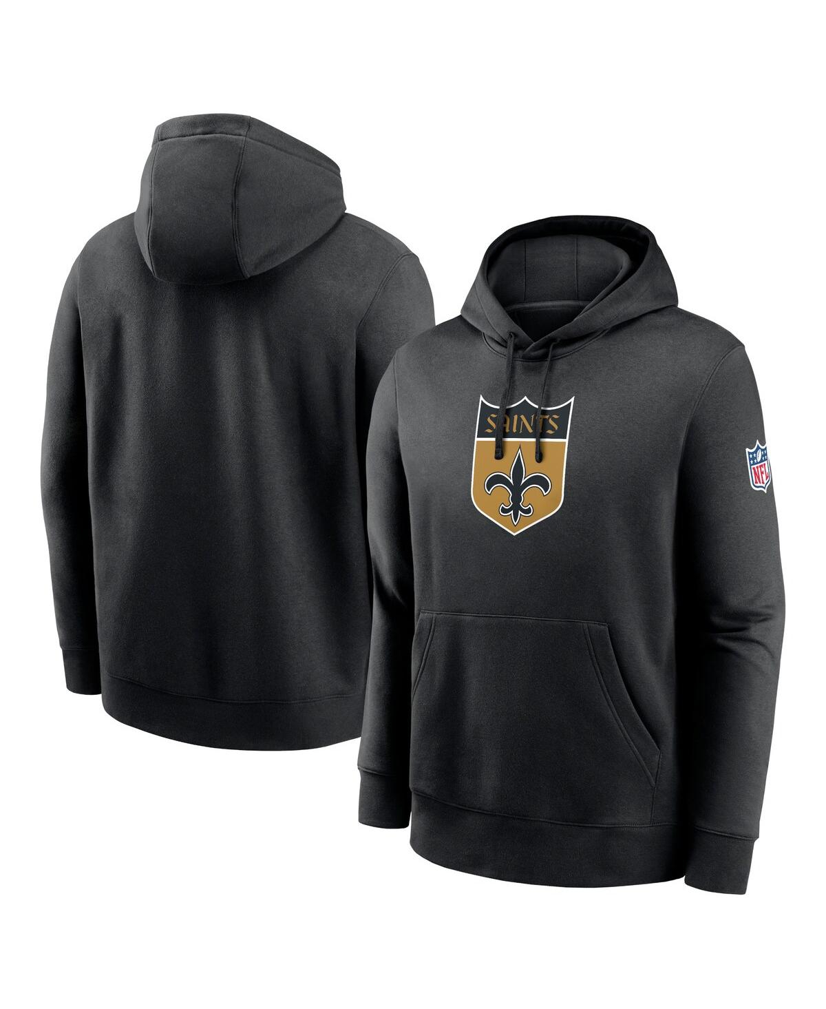 Men's NikeNew Orleans Saints 2023 Sideline Club Alternate Tri-Blend Pullover Hoodie - Black