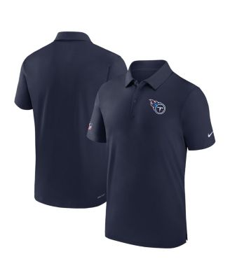 Men's Navy Tennessee Titans Sideline Coaches Performance Polo Shirt