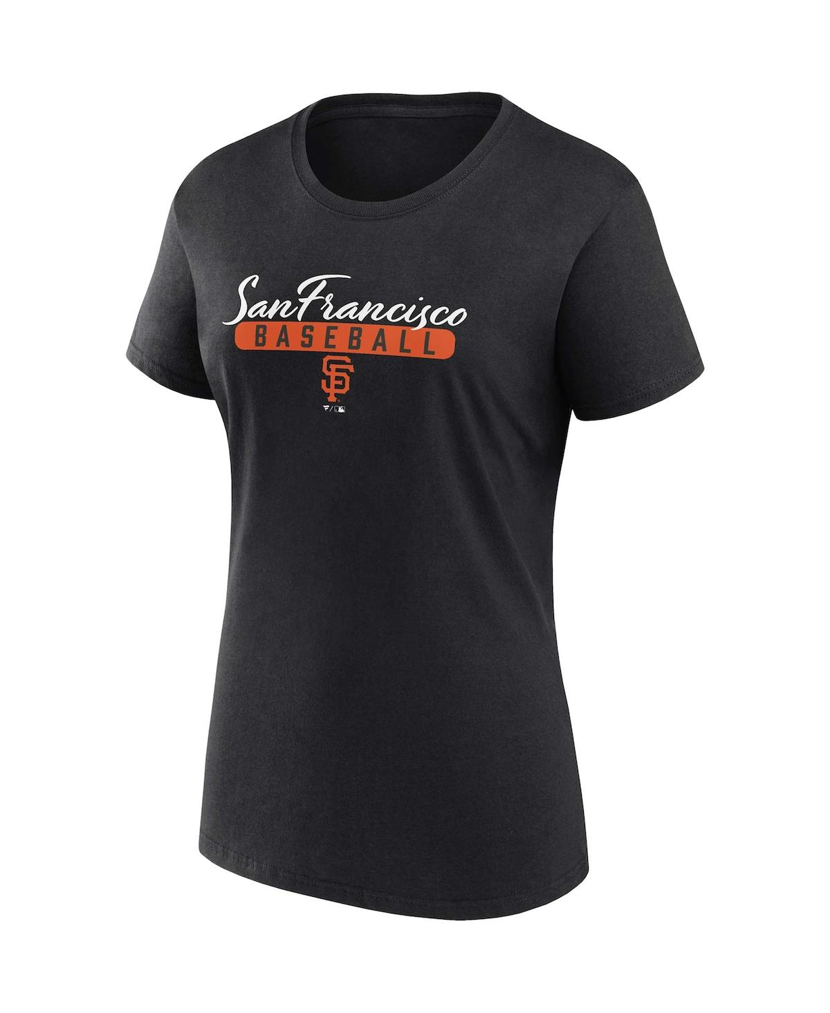 Fanatics Women's Branded Black, Orange San Francisco Giants Fan T-shirt  Combo Set In Black,orange
