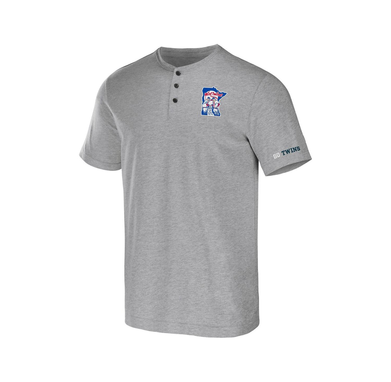 Men's Darius Rucker Collection by Heather Gray Minnesota Twins Henley T-shirt