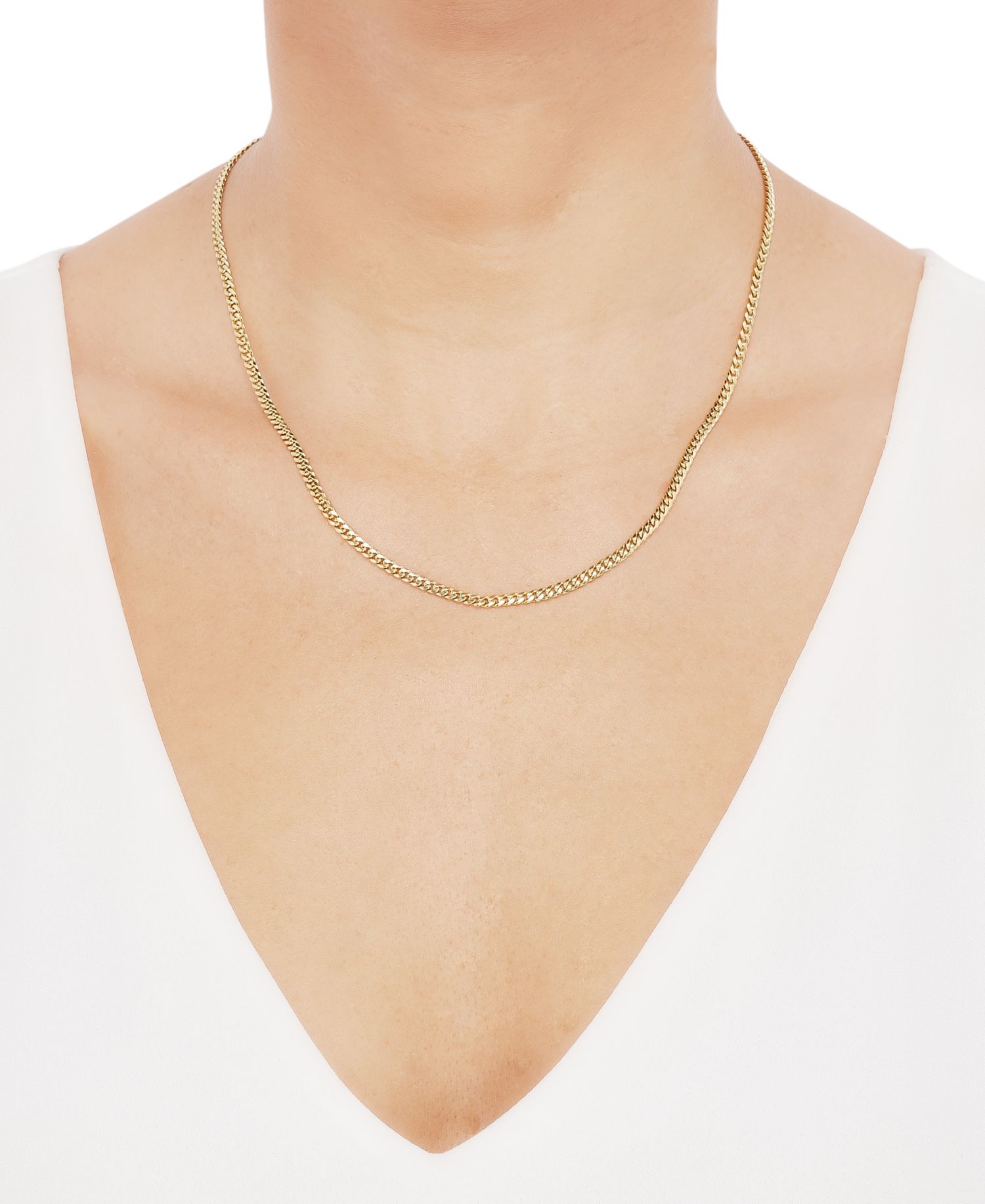 18"-22" Miami Cuban Link Chain Necklace (3mm) in 14k Gold