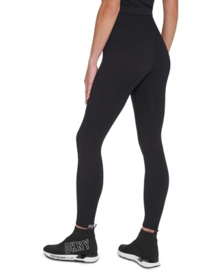 DKNY Damen Leggings – High Waist, Cropped, Mit Print Für Sport & Style