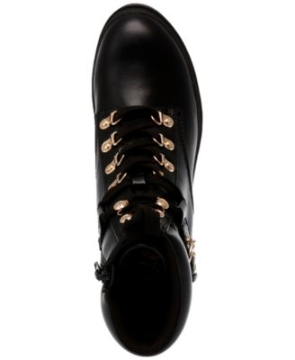 Women's Bridgitt Lace-Up Side-Zip Lug-Sole Booties, Created for Macy's