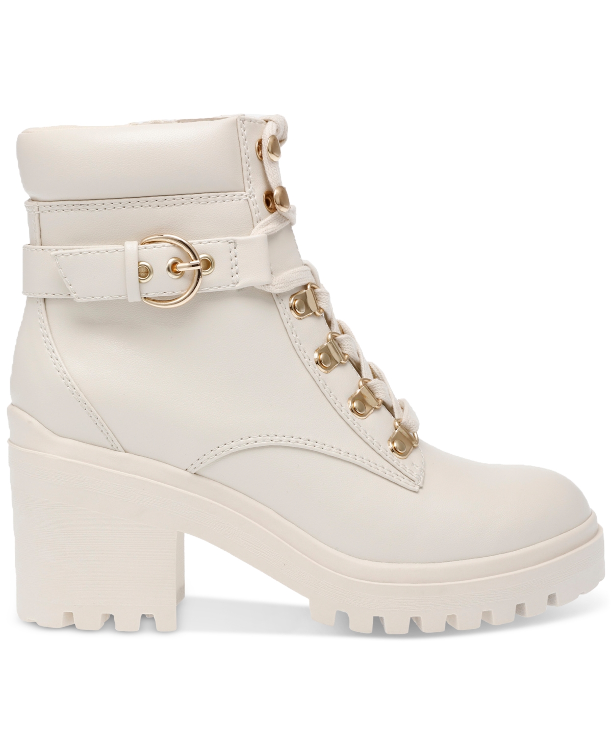 Wild Pair Women's Bridgitt Lace-Up Side-Zip Lug-Sole Booties, Created for Macy's