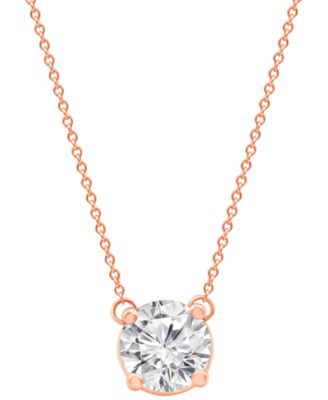 Certified Lab Grown Diamond Solitaire Pendant 18" Necklace (2-1/4 ct. t.w.) in 14k Gold