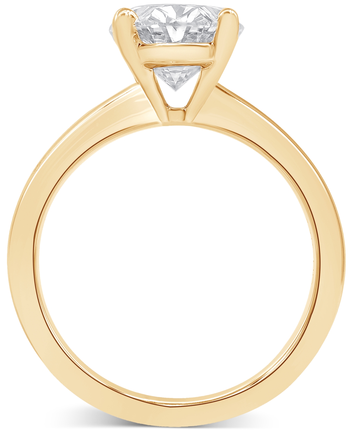Badgley Mischka Certified Lab Grown Diamond Oval-Cut Solitaire Engagement Ring (3 ct. t.w.) in 14k Gold