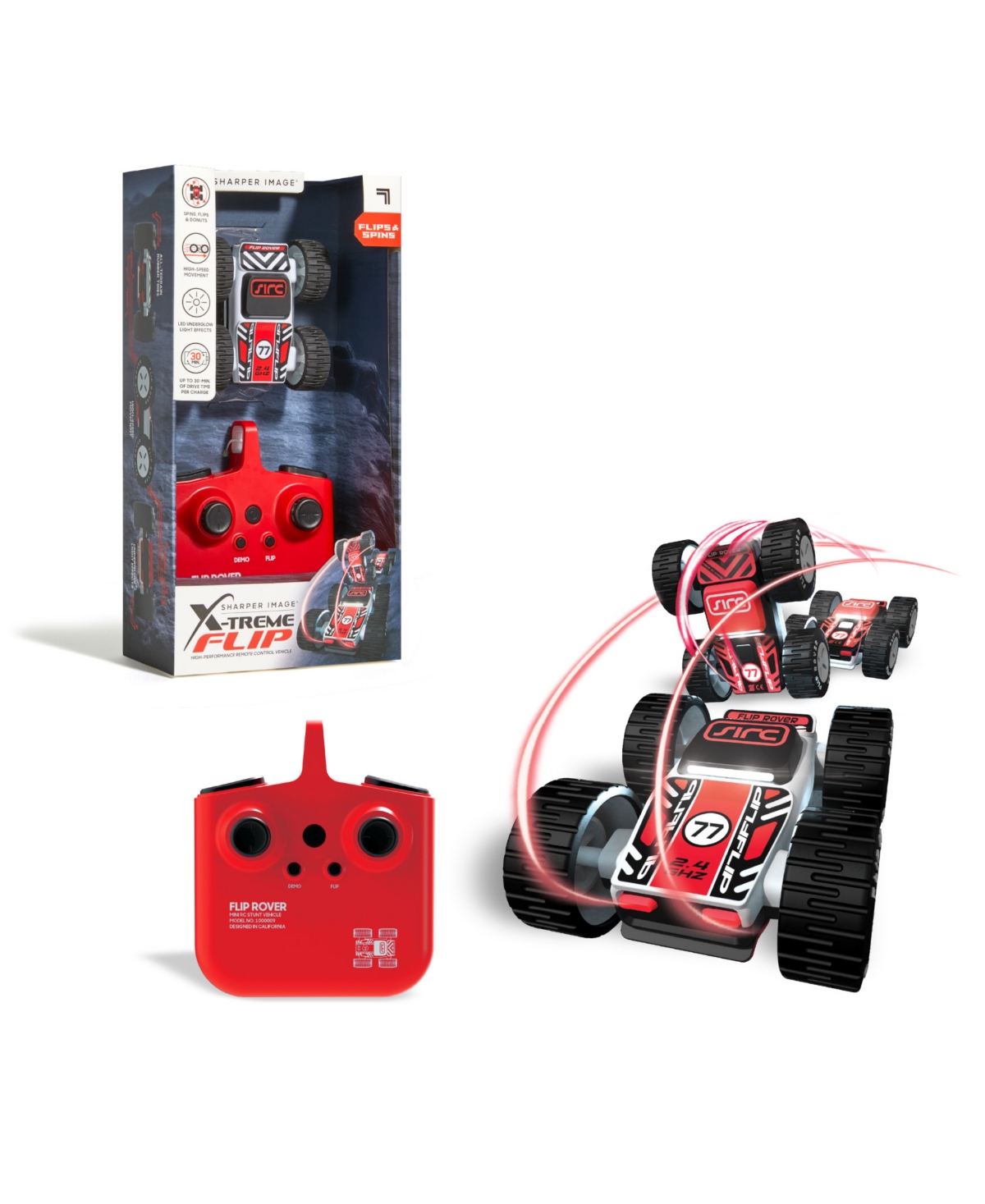 Sharper Image X-treme Flip High-performance Remote Control Vehicle In Red