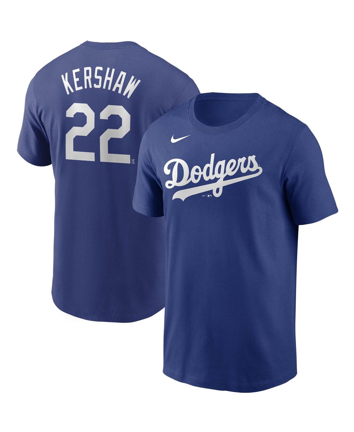 Nike Men's Clayton Kershaw Royal Los Angeles Dodgers 2021 Gold Program Name Number T-shirt In Royal Blue