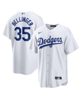 Nike MLB LA Dodgers Official Replica Road Short Sleeve V Neck T-Shirt Grey