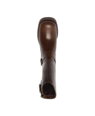 Women's Lucy Mid-Shaft Leather Moto Boots