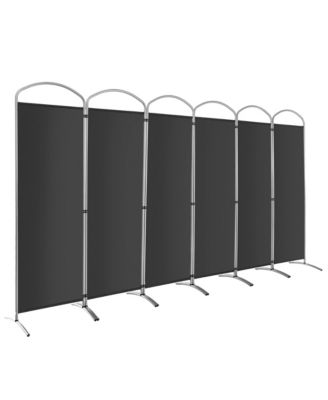 6 Panels Folding Privacy Screen 6 Ft Tall Fabric Privacy Screen for Home