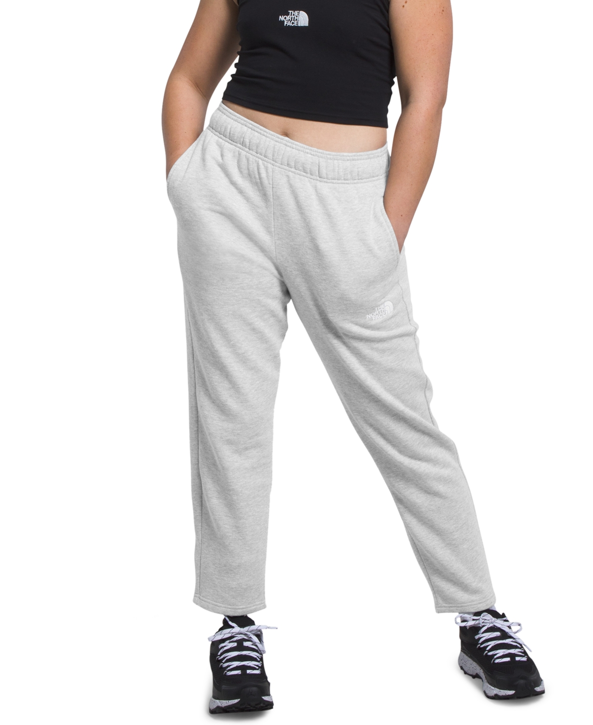 The North Face Women's Evolution Cocoon-fit Fleece Sweatpants In Tnf Light Grey Heather