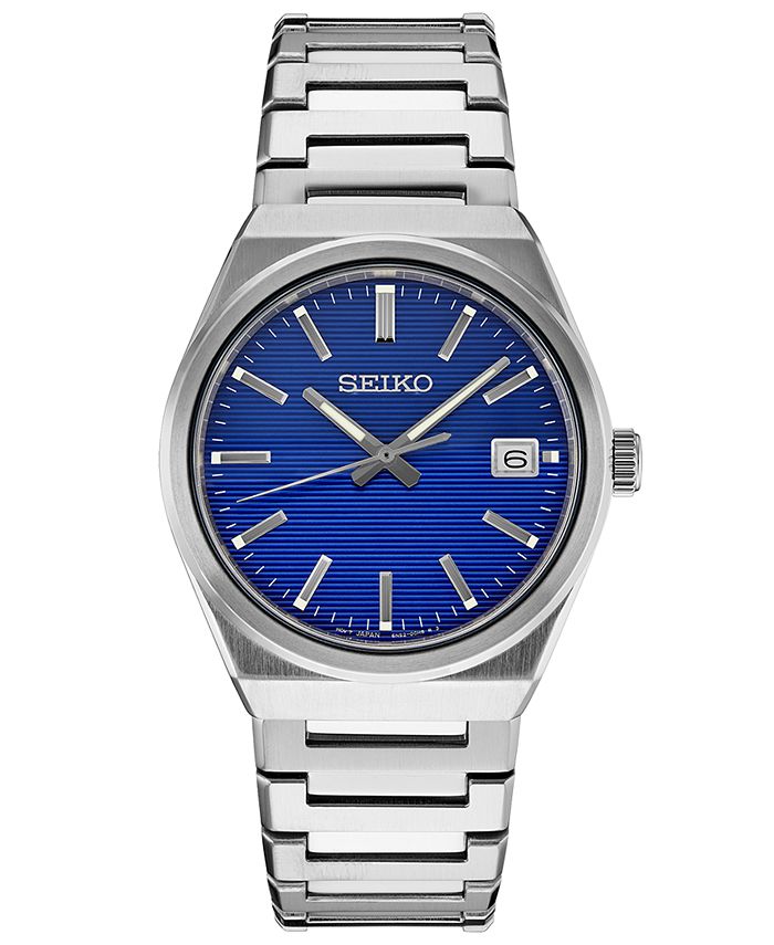 Seiko Men's Essentials Stainless Steel Bracelet Watch 39mm - Macy's