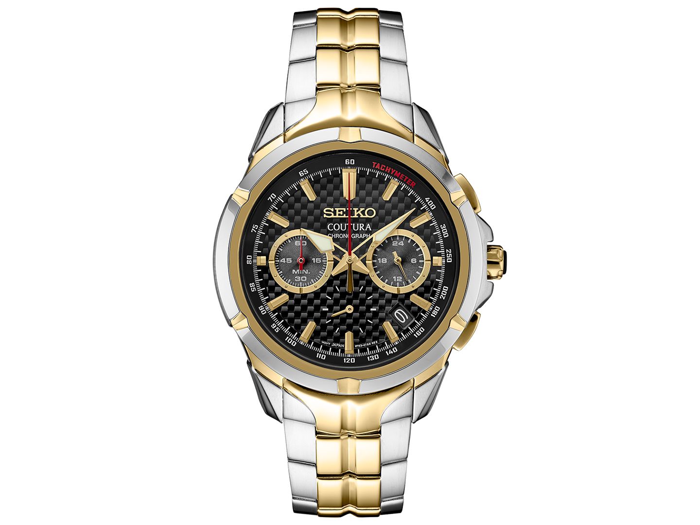 Мужские часы Seiko Chronograph Coutura Two-Tone Stainless Steel Bracelet Watch 42mm — фото 1