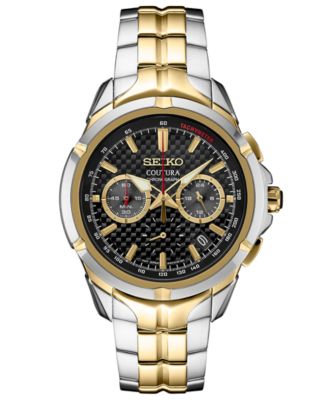 Seiko Men s Chronograph Coutura Two Tone Stainless Steel Bracelet