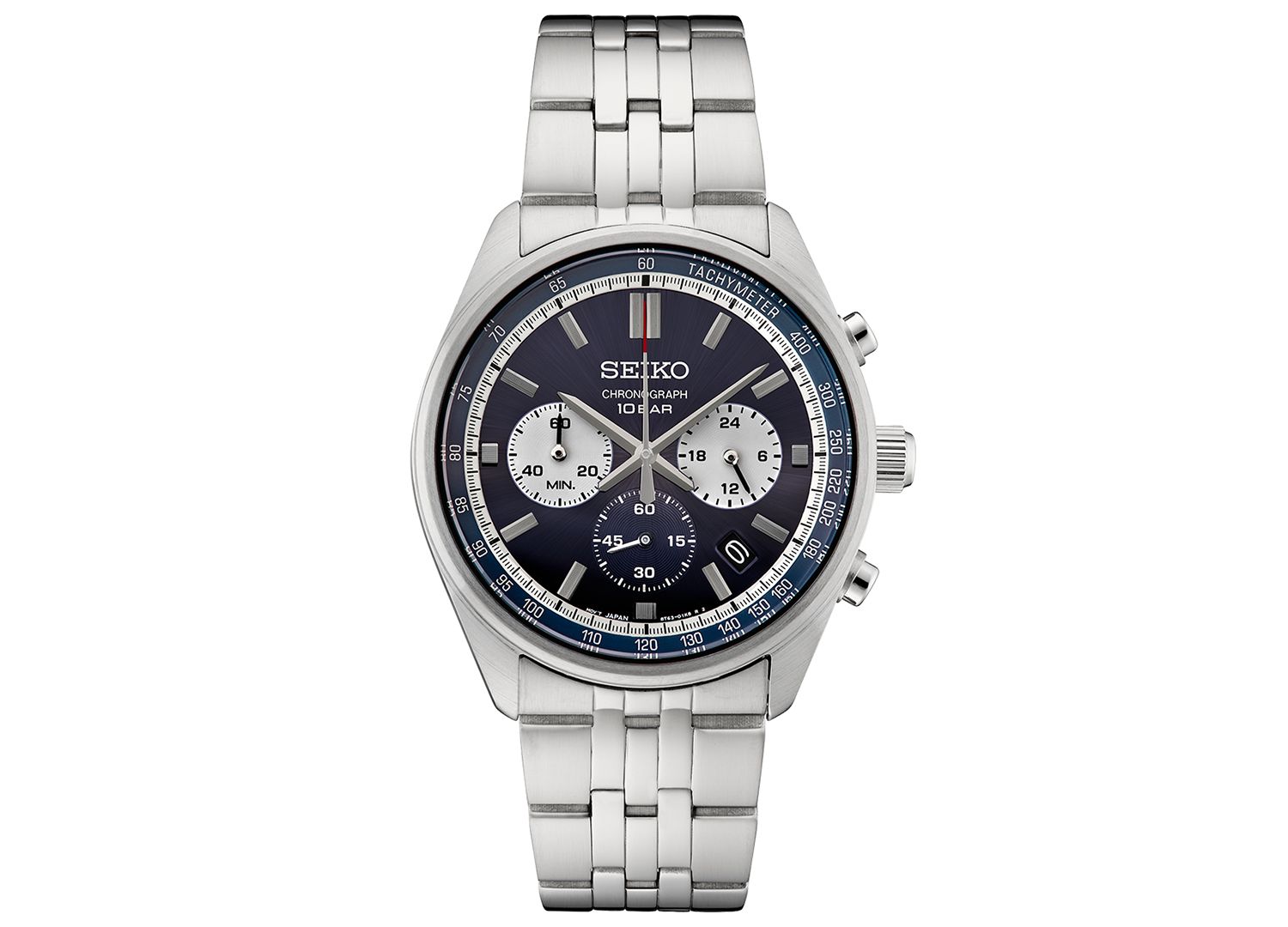 Men's Chronograph Essentials Stainless Steel Bracelet Watch 42mm