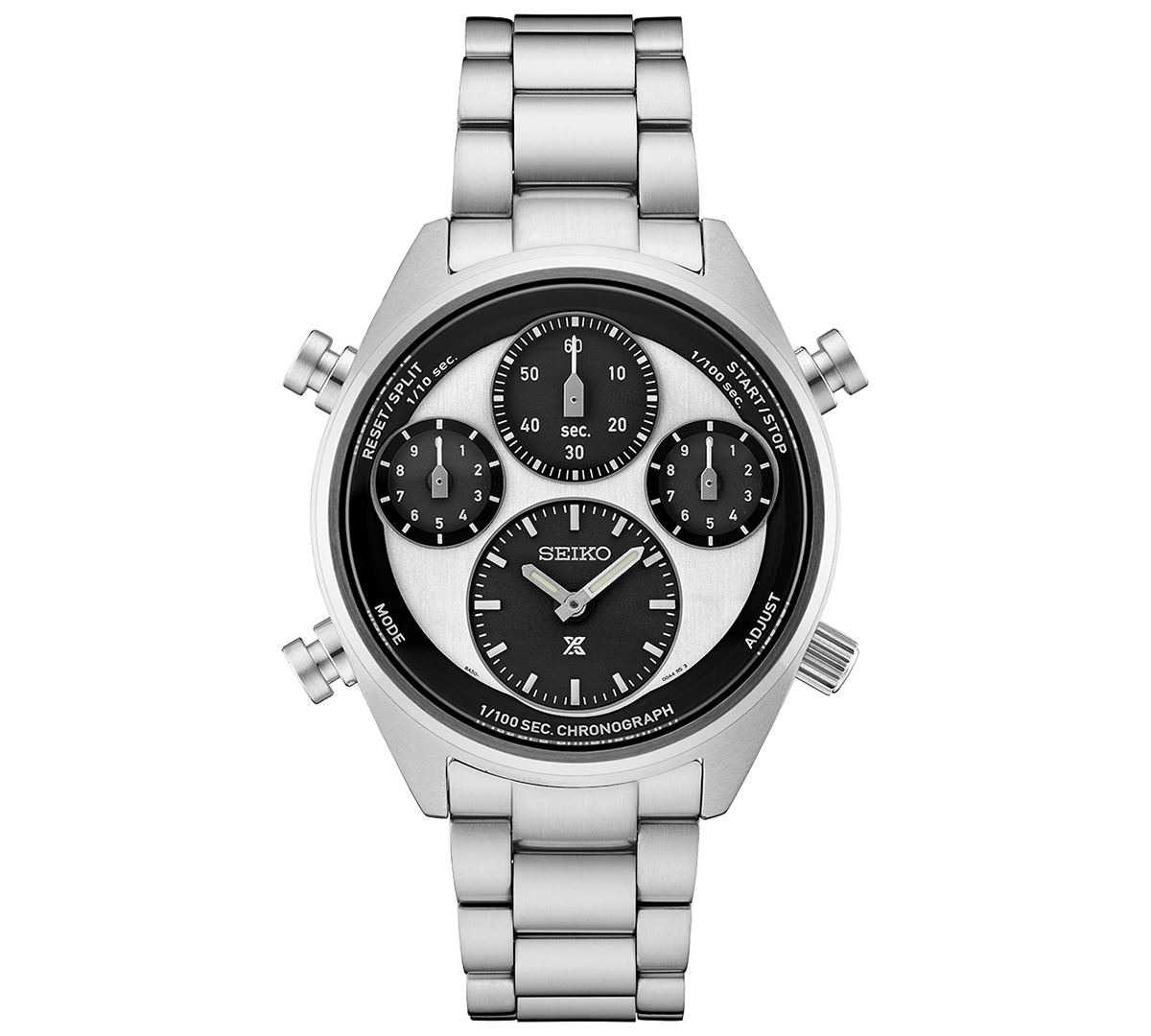 Men's Chronograph Prospex Speedtimer Stainless Steel Bracelet Watch 44mm - White