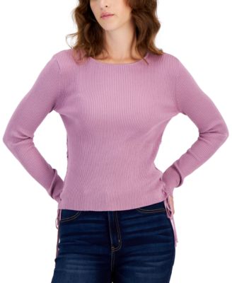 Hooked Up by IOT - Juniors' Ribbed-Knit Scoop-Neck Sweater