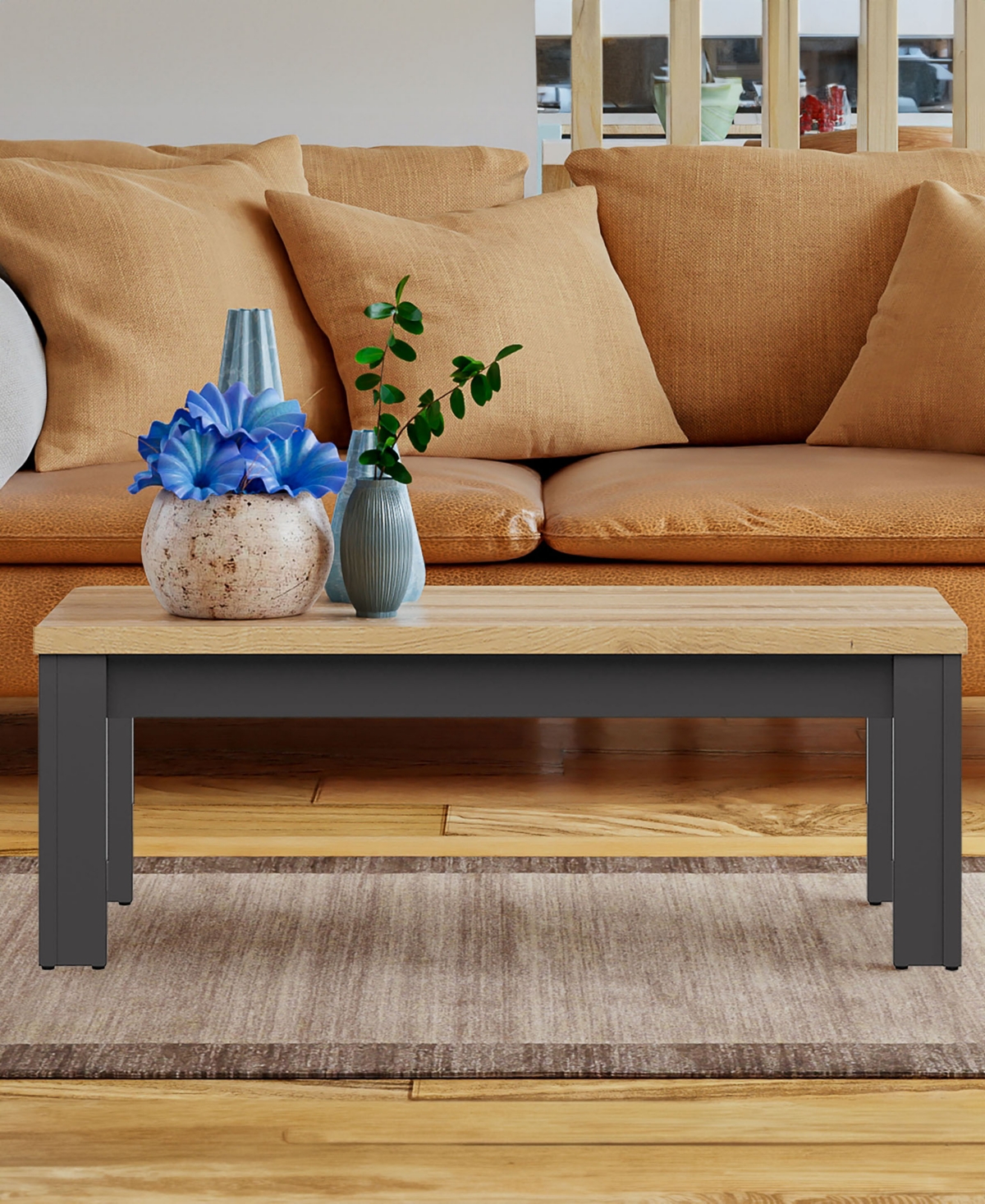 Lifestyle Solutions W Wood Sturdy Liverpool Coffee Table - Natural